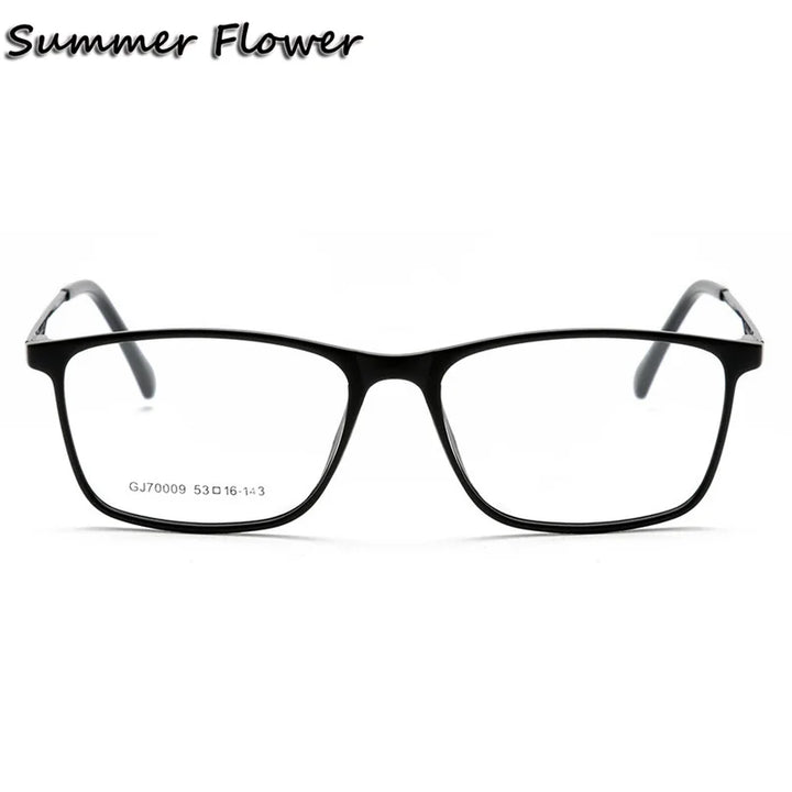 Summer Flower Women's Full Rim Square Tr 90 Titanium Eyeglasses 70009