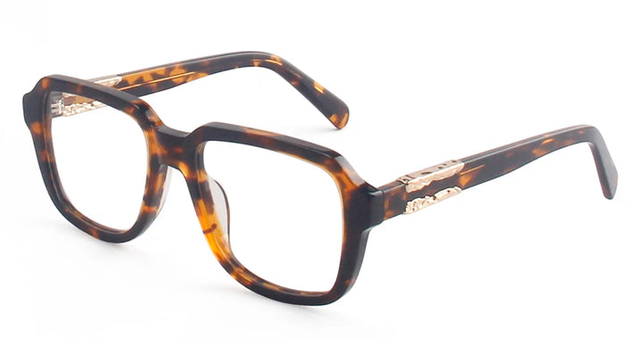 Esnbie Unisex Full Rim Oval Square Brow Line Acetate Eyeglasses 912411