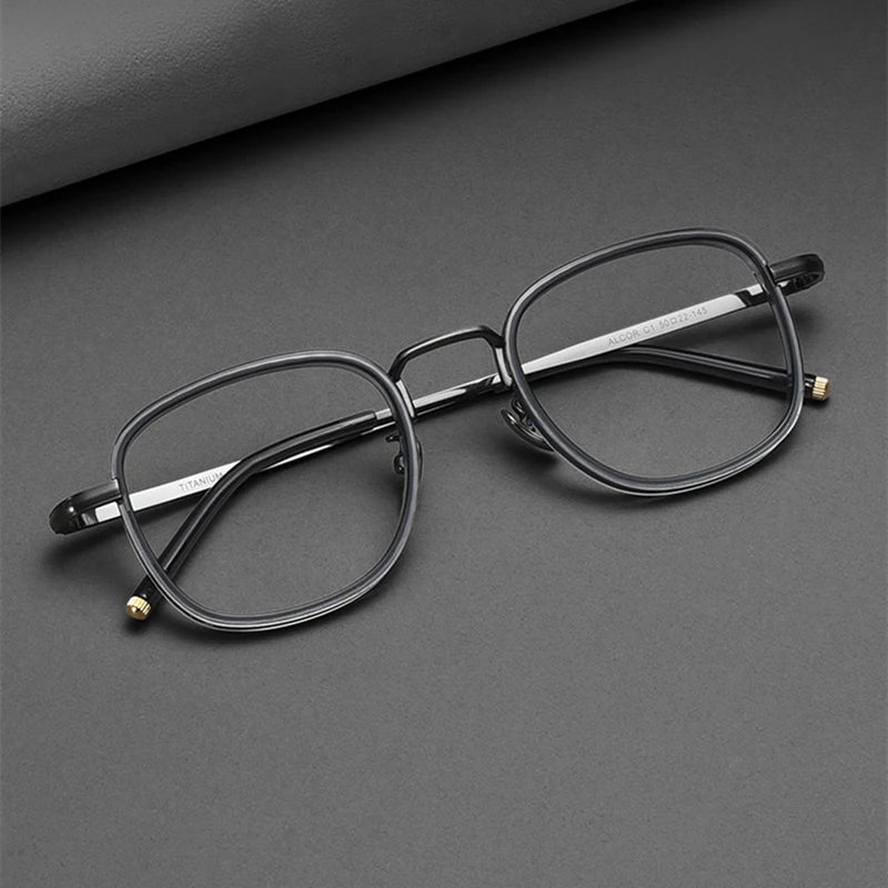 Blackmask Unisex Full Rim Square Titanium Eyeglasses Fuz 2