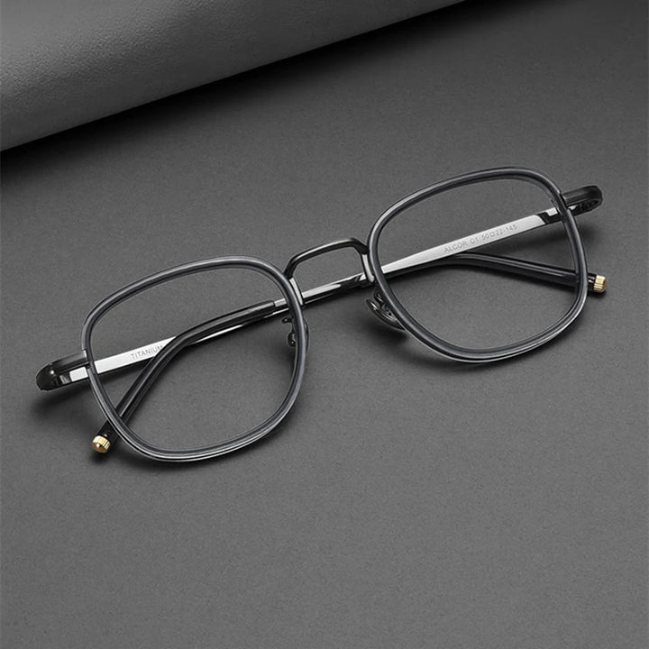 Blackmask Unisex Full Rim Square Titanium Eyeglasses Fuz 2