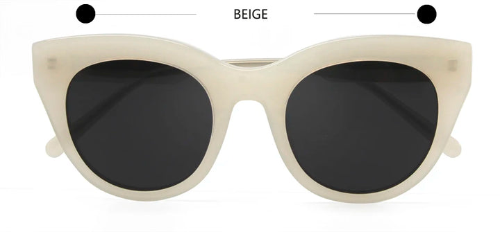 Esnbie Women's Full Rim Square Cat Eye Oval Acetate Sunglasses 230261