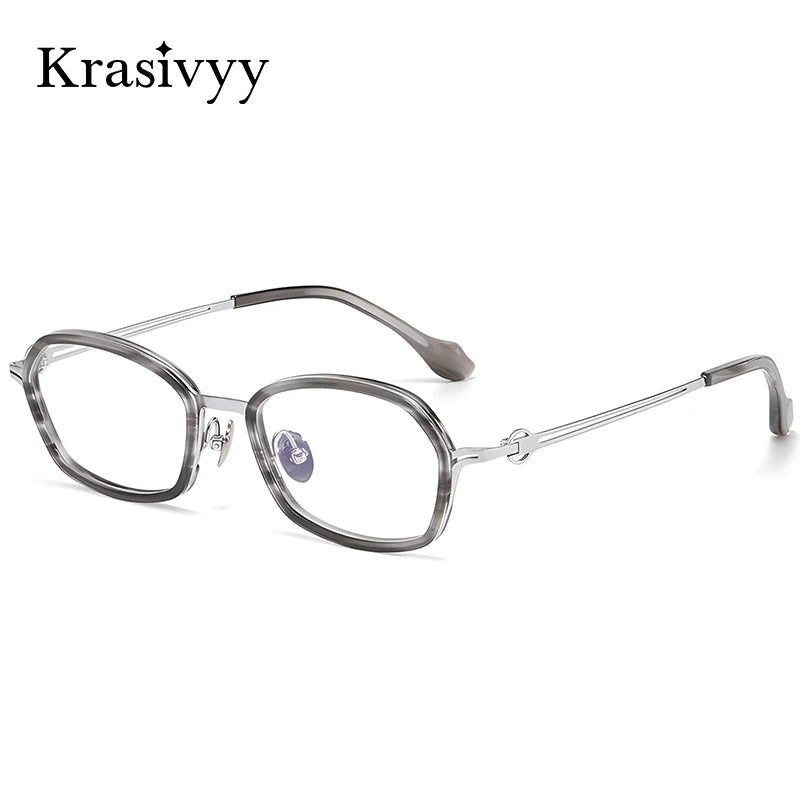 Krasivyy Unisex Full Rim Oval Titanium Prescription Eyeglasses ARLT6087