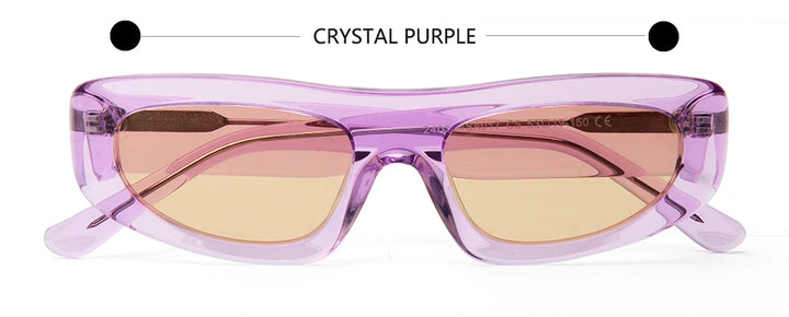 Esnbie Unisex Full Rim Square Brow Line Acetate Sunglasses 240171