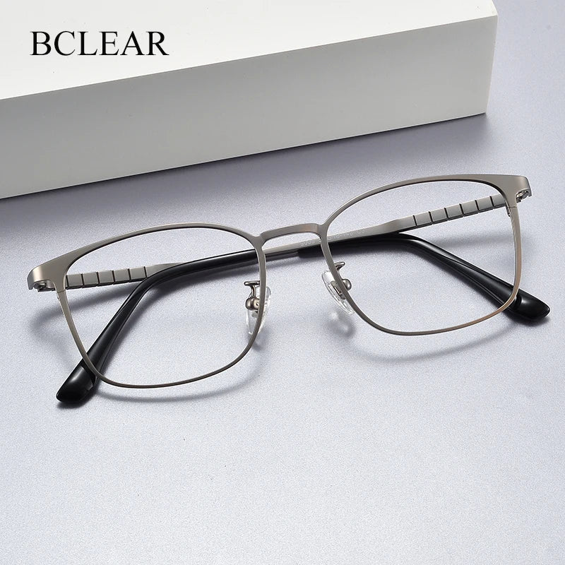 Bclear Women's Full Rim Square Titanium Eyeglasses 85005 Full Rim Bclear