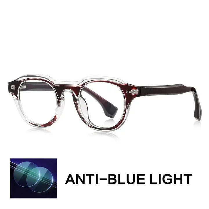 Gatenac Unisex Full Rim Oval Square Tr 90 Titanium Eyeglasses  776088 Gatenac