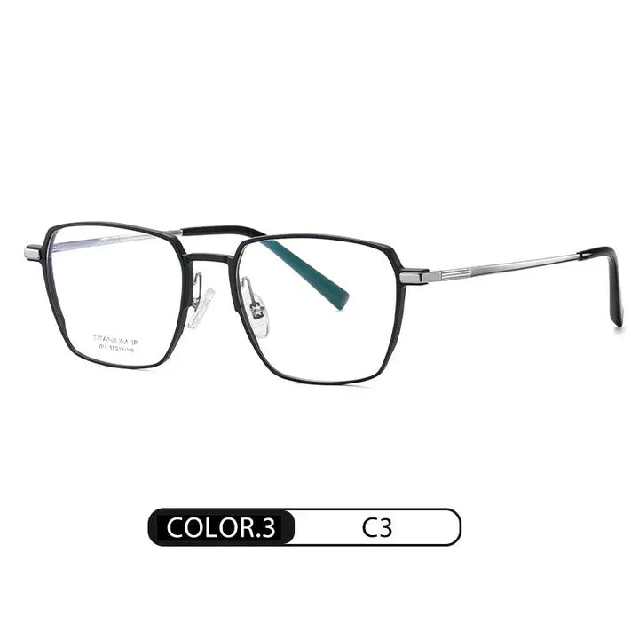 Hotochki Unisex Full Rim Square Titanium Frames 201300 FuzWeb
