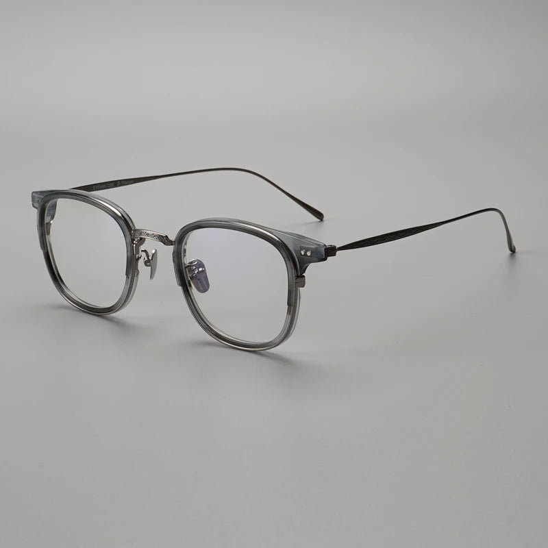 Aimee Unisex Full Rim Square Titanium Acetate Eyeglasses 74001 Full Rim Aimee   