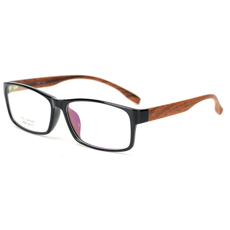Cubojue Unisex Full Rim Oversized Square Plastic Reading Glasses 5699 Reading Glasses Cubojue brown leg 0 