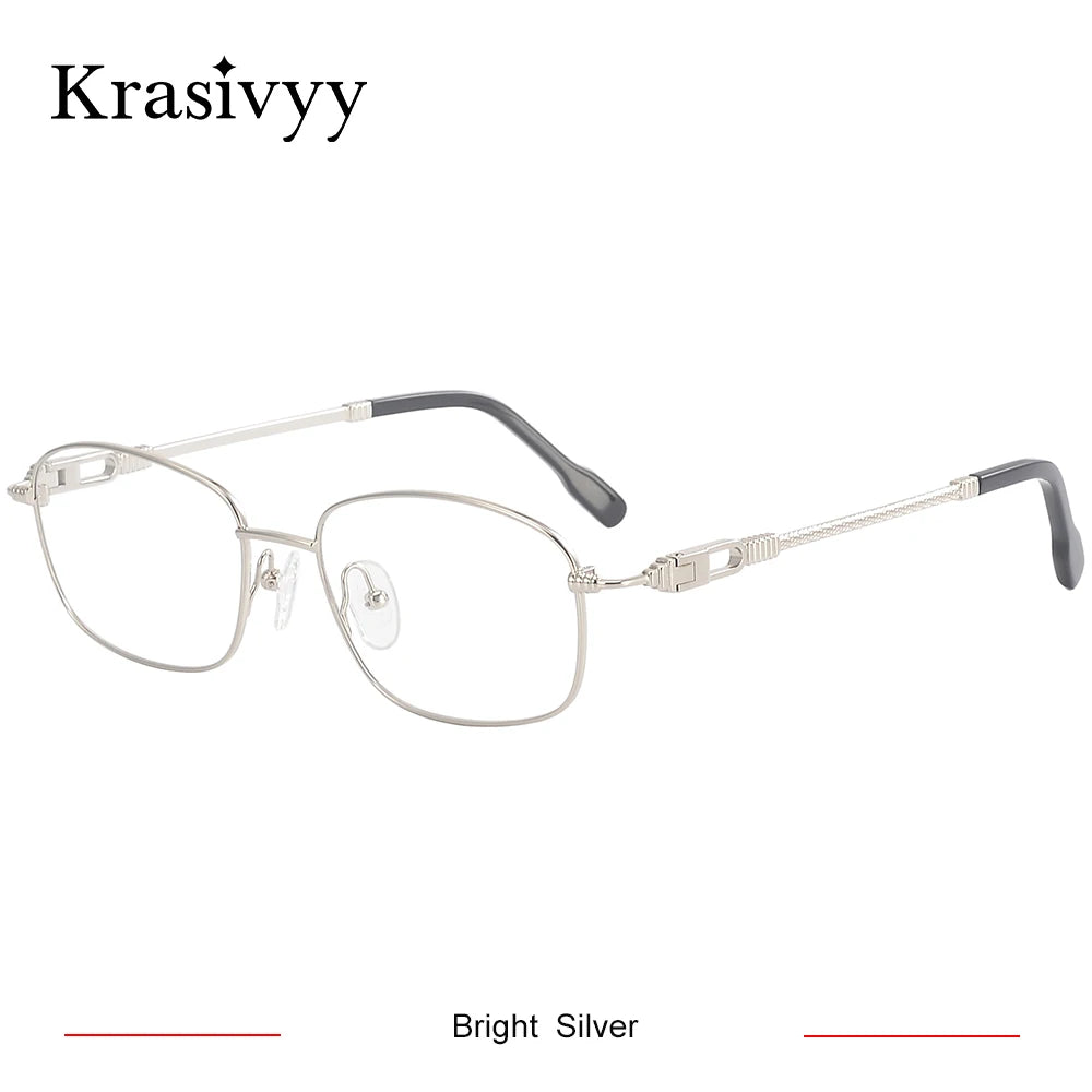 Krasivyy Unisex Full Rim Oval Beta Titanium Prescription Eyeglasses KR50029 - view 8