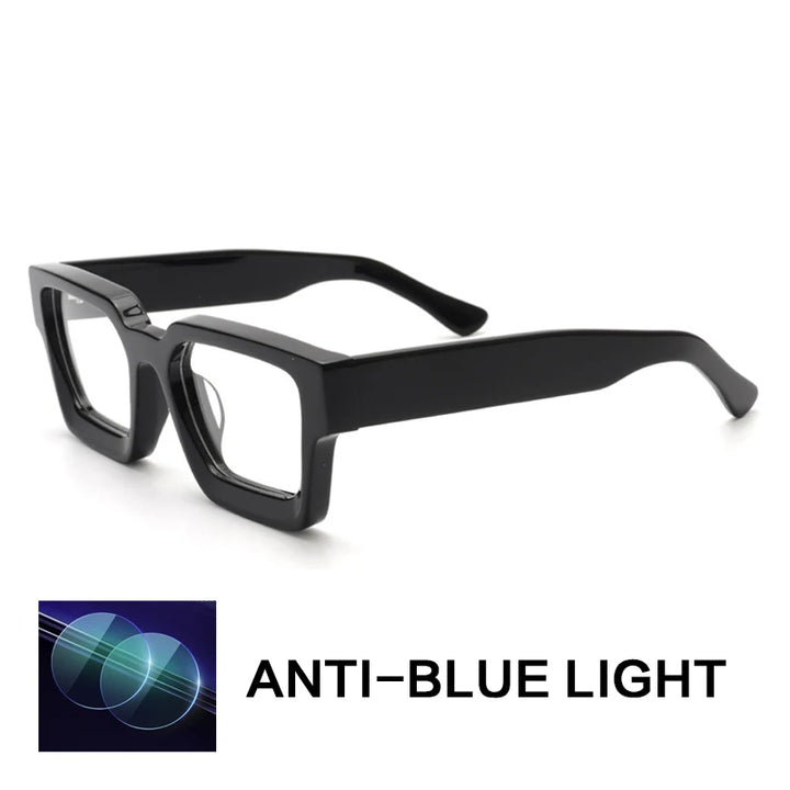Gatenac Unisex Full Rim Polygon Brow Line Acetate Reading Glasses G1439