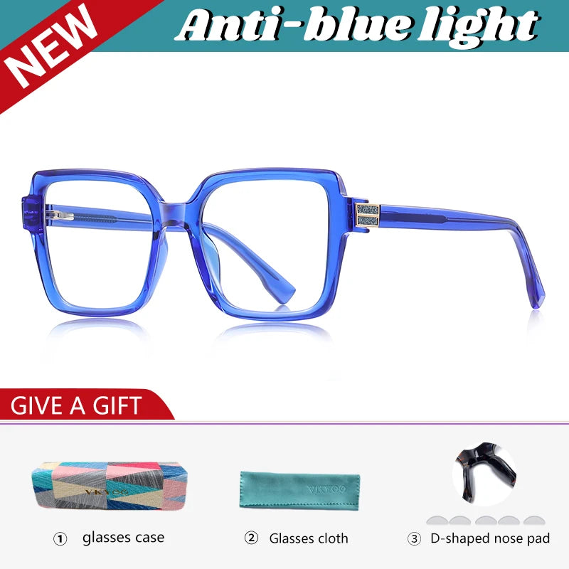 Vicky's Women's Full Rim Square Tr 90 Alloy Reading Glasses 392280