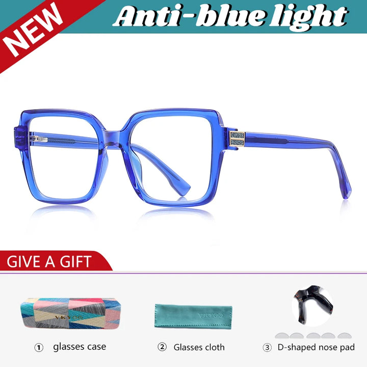 Vicky's Women's Full Rim Square Tr 90 Alloy Reading Glasses 392280