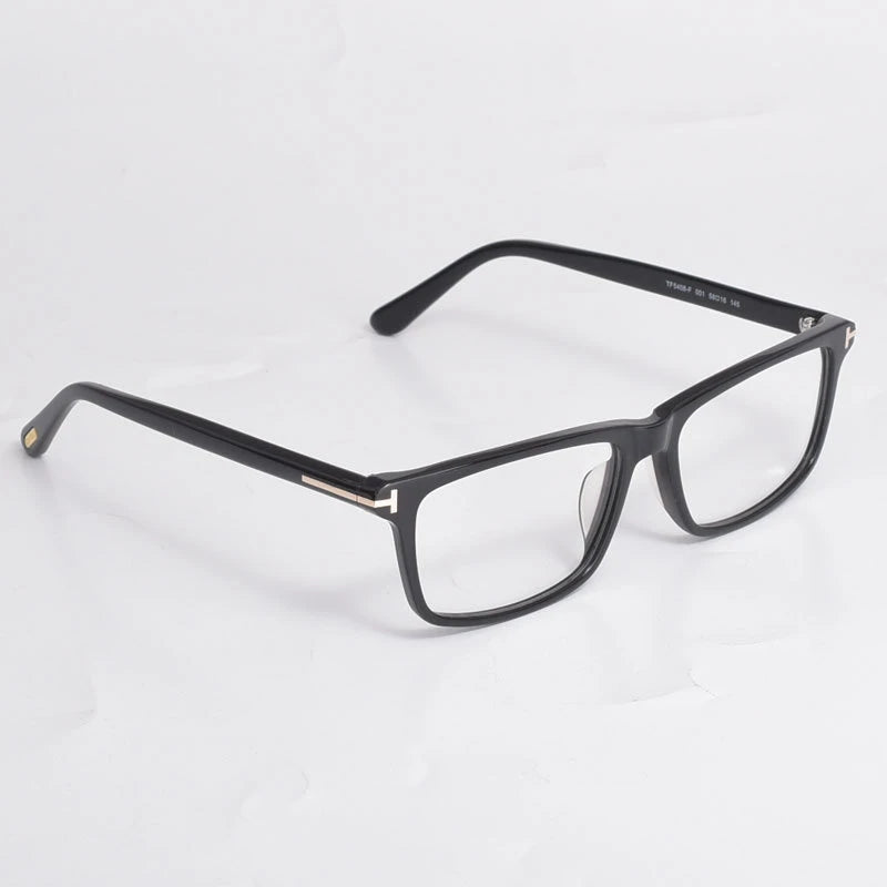 Yimaruili Unisex Full Rim Big Square Acetate Eyeglasses 5408 Full Rim Yimaruili Eyeglasses Black