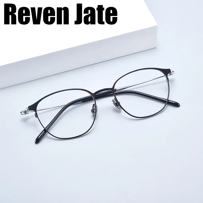 Reven Jate Women's Full Rim Oval Round Titanium Tr 90 Eyeglasses 81481