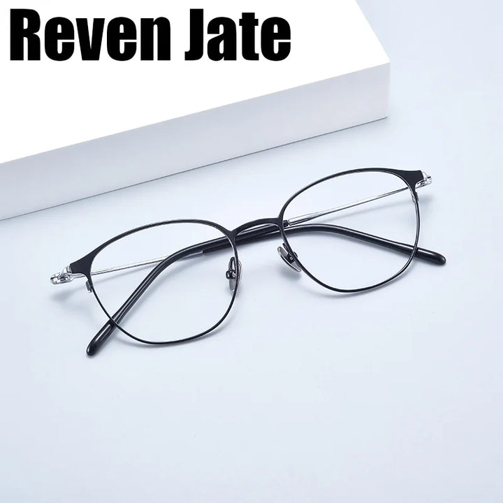 Reven Jate Women's Full Rim Oval Round Titanium Tr 90 Eyeglasses 81481