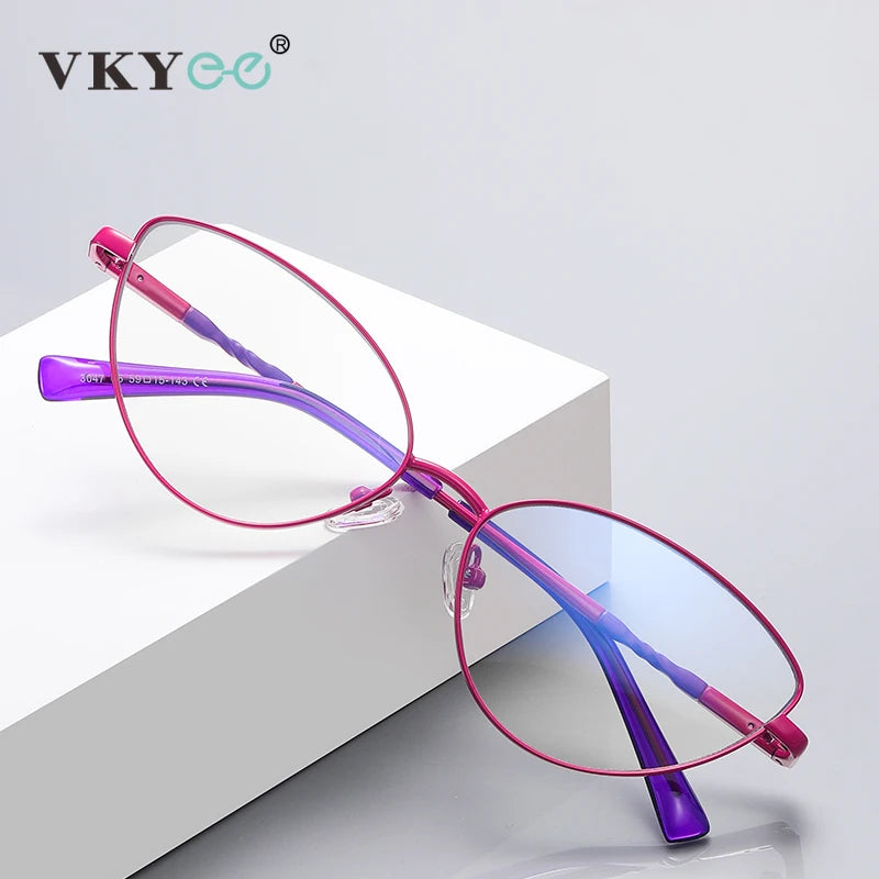 Vicky Women's Full Rim Small Cat Eye Alloy Reading Glasses 3047 Reading Glasses Vicky   