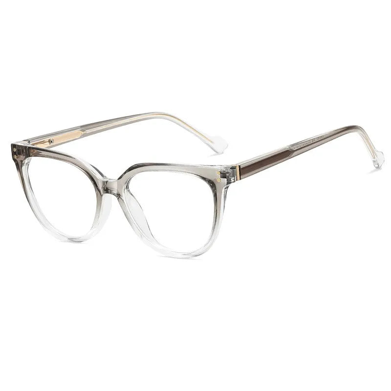 CCspace Women's Full Rim Square Tr 90 Titanium Reading Glasses 312775