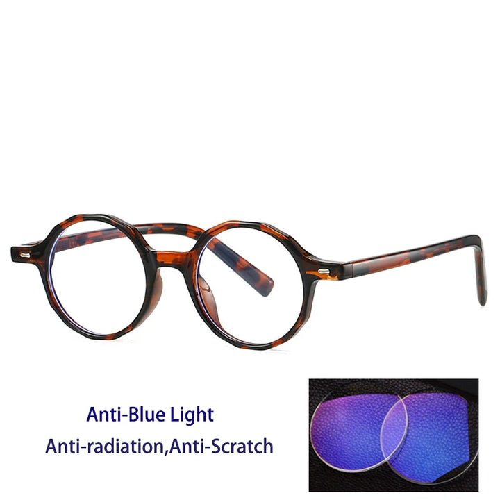 Kocolior Women's Full Rim Round Tr 90 Photochromic Reading Glasses 28008