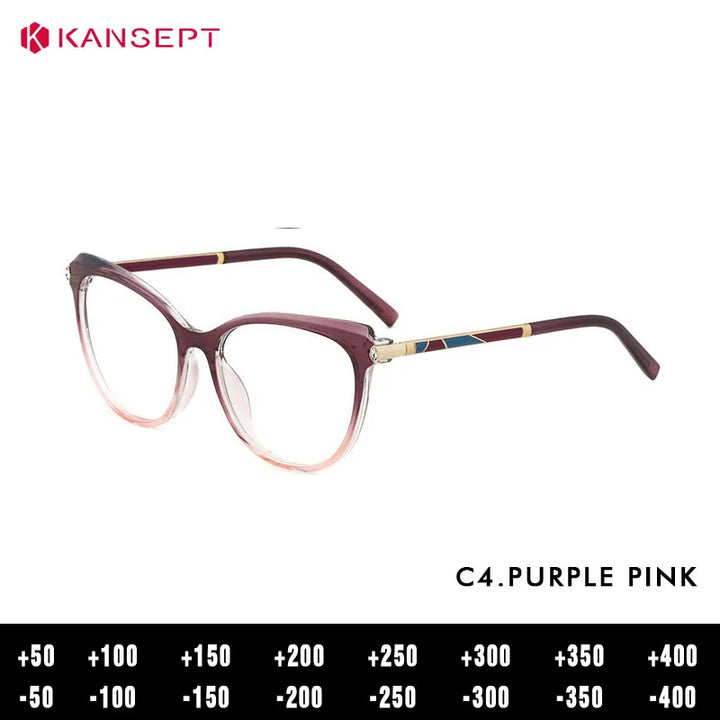 Kansept Women's Full Rim Square Tr 90 Alloy Reading Glass 72101