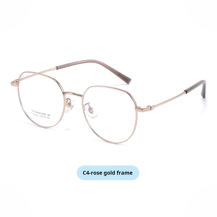 Xbora Unisex Full Rim Polygonal Pure Titanium Eyeglasses TI0261 — view 3 | Xbora at FuzWeb