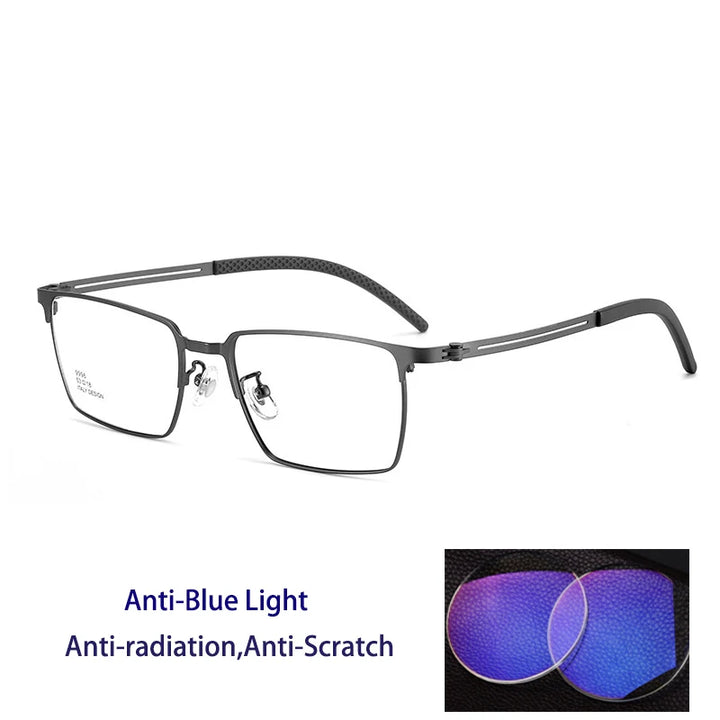 Kocolior Unisex Full Rim Polygon Square Alloy Reading Glasses 79996