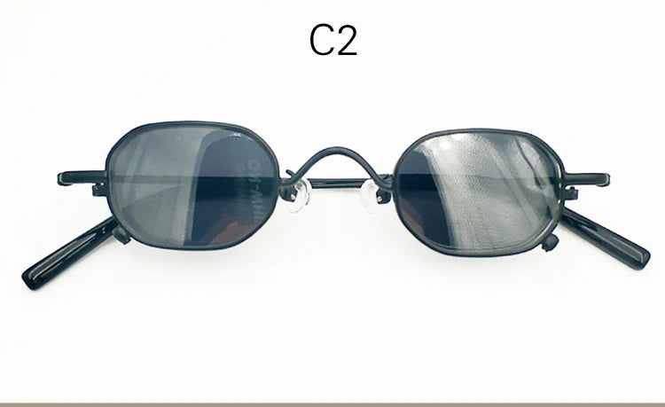 Yujo Women's Full Rim Polygon Square Alloy Eyeglasses Flip Out Sunglasses 14135