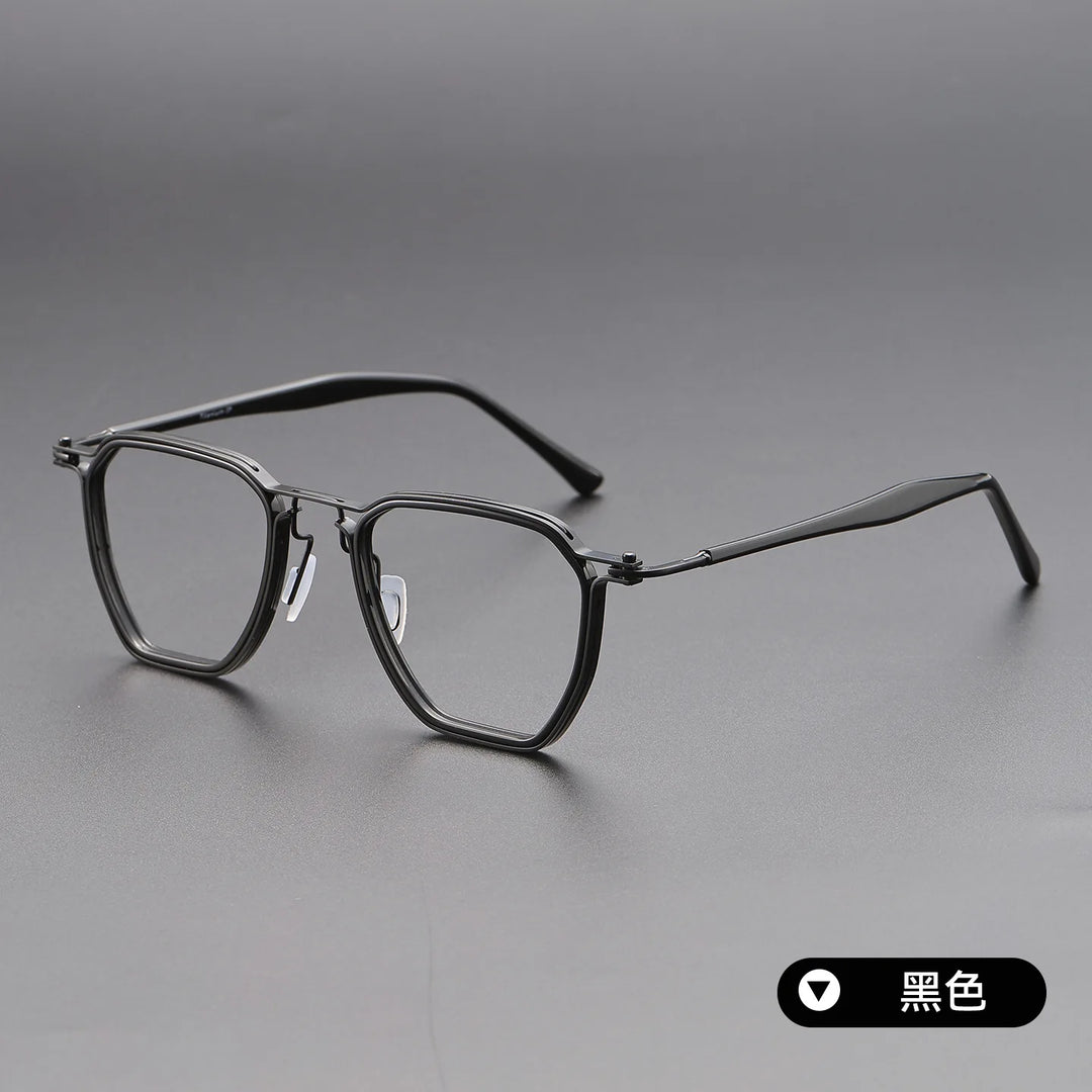 Bclear Unisex Full Rim Square Titanium Eyeglasses SM-RL5867