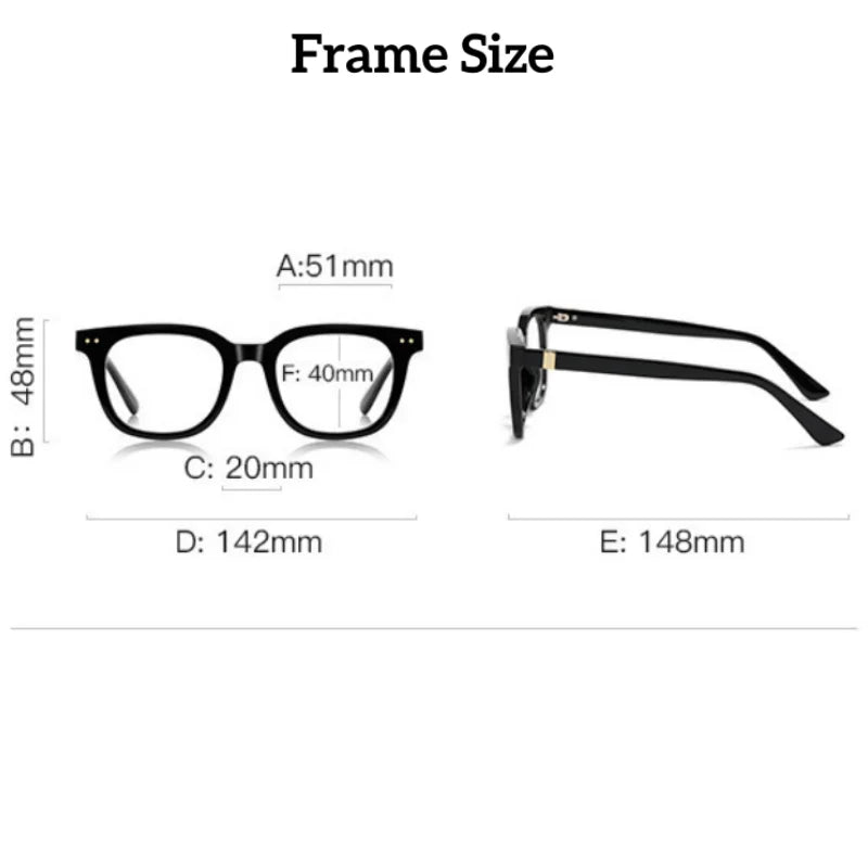 Xbora Unisex Full Rim Brow Line Square Tr 90 Alloy Eyeglasses 542229