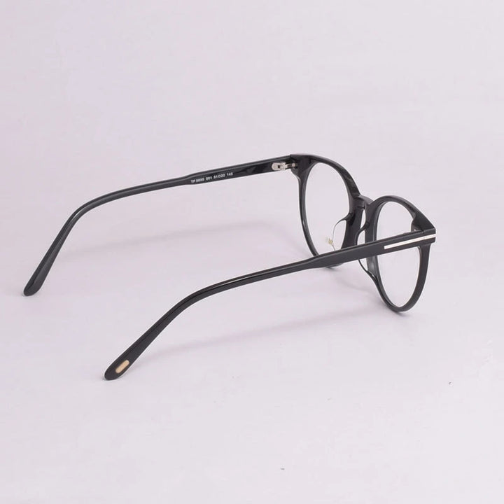 Yimaruili Unisex Full Rim Round Acetate Eyeglasses 5695 Full Rim Yimaruili Eyeglasses   