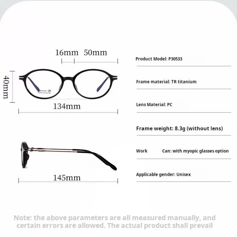 Xbora Women's Full Rim Oval Tr 90 Titanium-Alloy Eyeglasses 530533