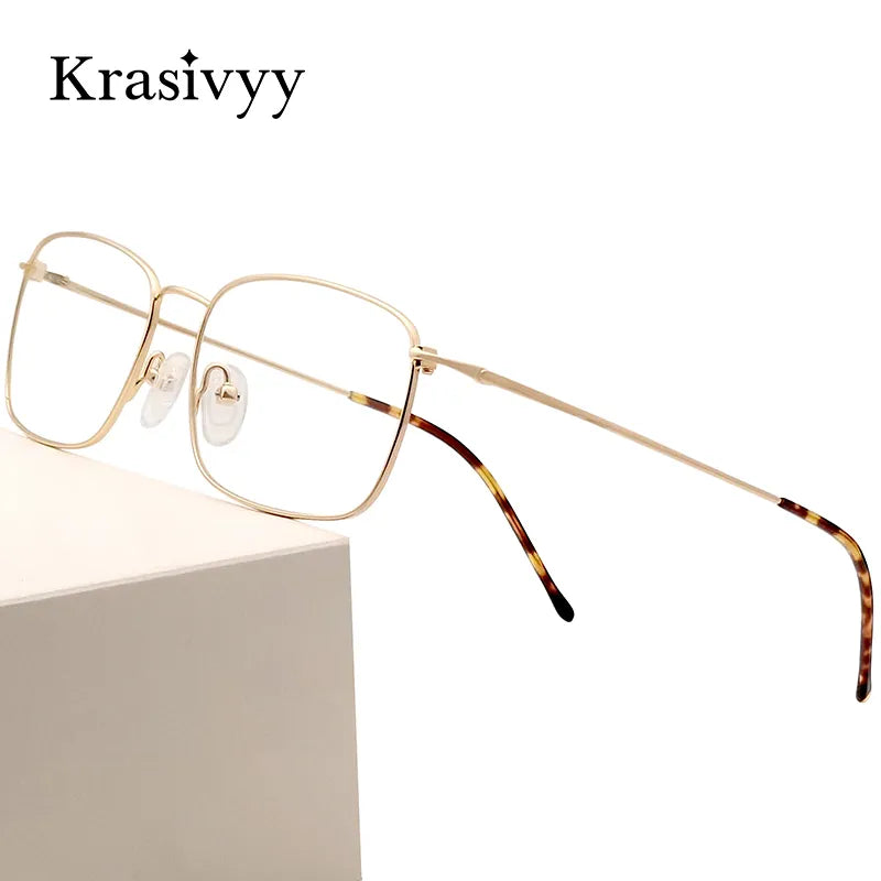 Krasivyy Men's Full Rim Square Titanium Eyeglasses Kr8407 Full Rim Krasivyy   