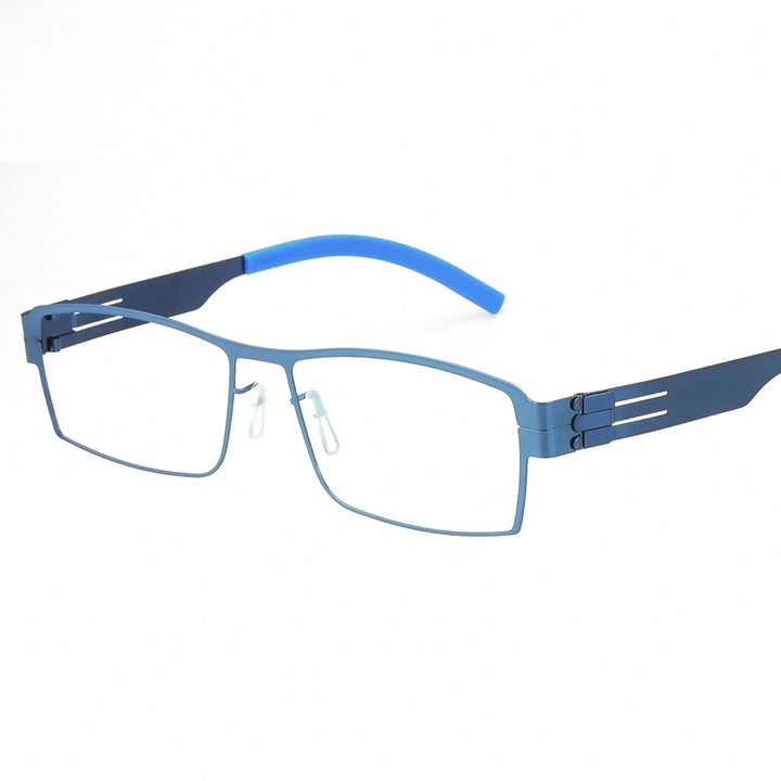 Bobbie Unisex Full Rim Square Screwless Steel Eyeglasses 508596