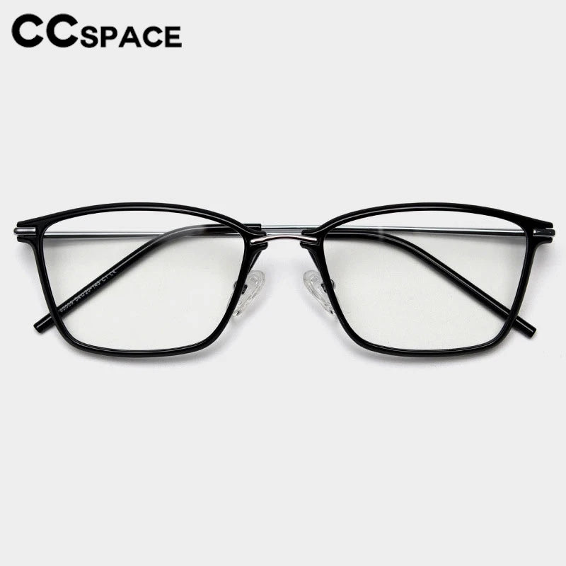 CCspace Women's Full Rim Small Square Tr 90 Titanium Eyeglasses 301814 Full Rim CCspace   