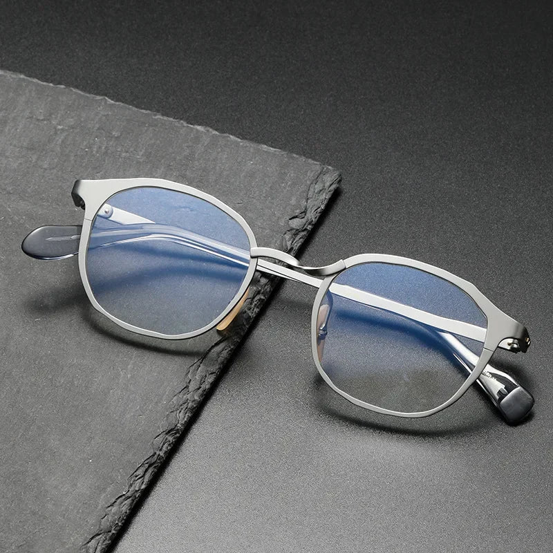 Muzz Women's Full Rim Oval Square Titanium Eyeglassees 370040