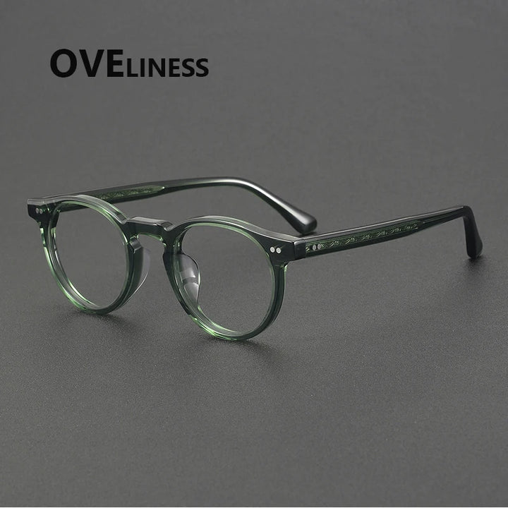 Oveliness Women's Full Rim Round Acetate Eyeglasses 398095