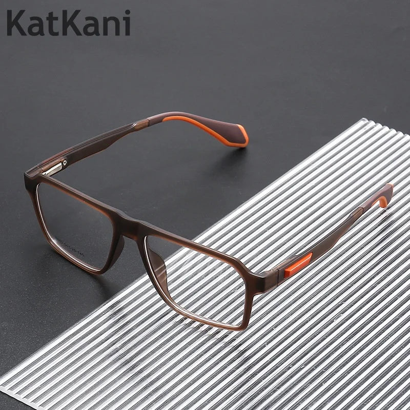 KatKani Unisex Full Rim Square Tr 90 Eyeglasses 6810 Full Rim KatKani Eyeglasses   