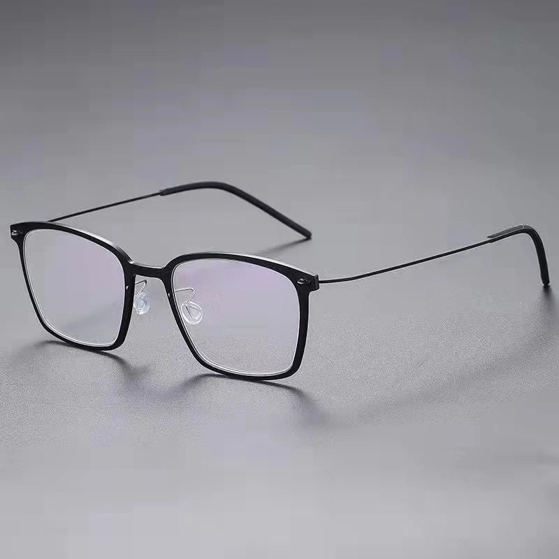 Aimee Women's Full Rim Square Acetate Titanium Eyeglasses 16536