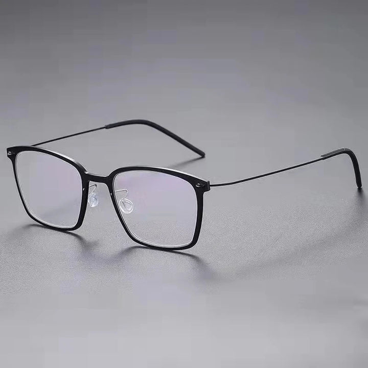 Aimee Women's Full Rim Square Acetate Titanium Eyeglasses 16536
