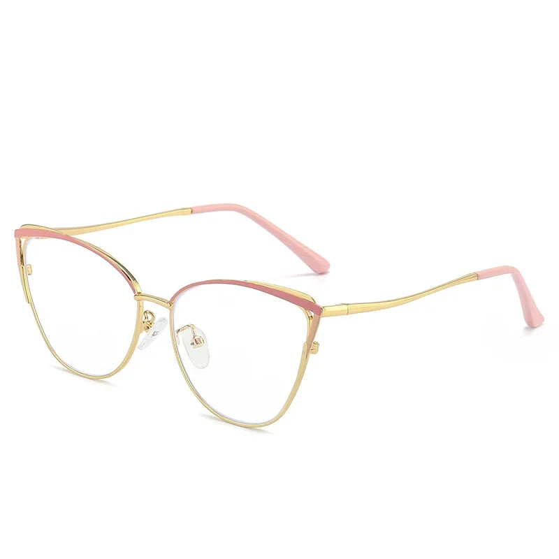 Aror Women's Full Rim Oval Cat Eye Alloy Eyeglasses 9740 Full Rim Aror C6