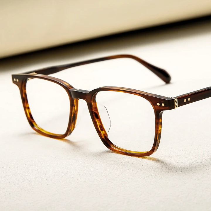 Black Mask Women's Full Rim Square Brow Line Acetate Eyeglasses 396132