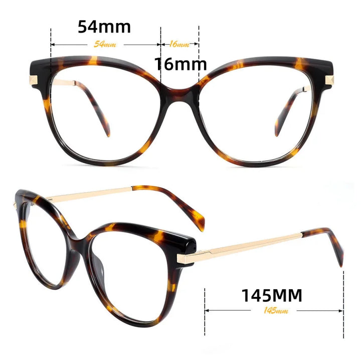 Xbora Unisex Full Rim Cat-Eye Acetate Eyeglasses VZ50248PM — view 2 | Xbora at FuzWeb