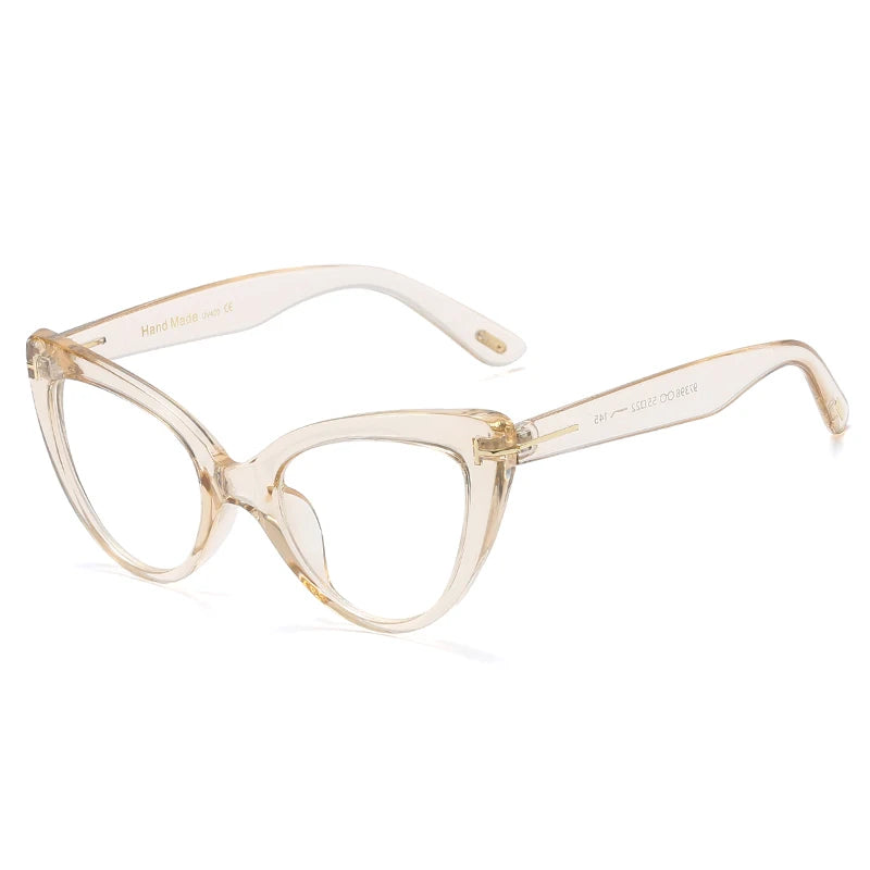 Handoer Unisex Full Rim Oval Cat Eye Acetate Eyeglasses 97398