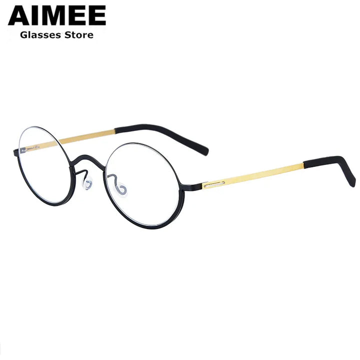 Aimee Women's Full Rim Oval Screwless Titanium Eyeglasses 198801
