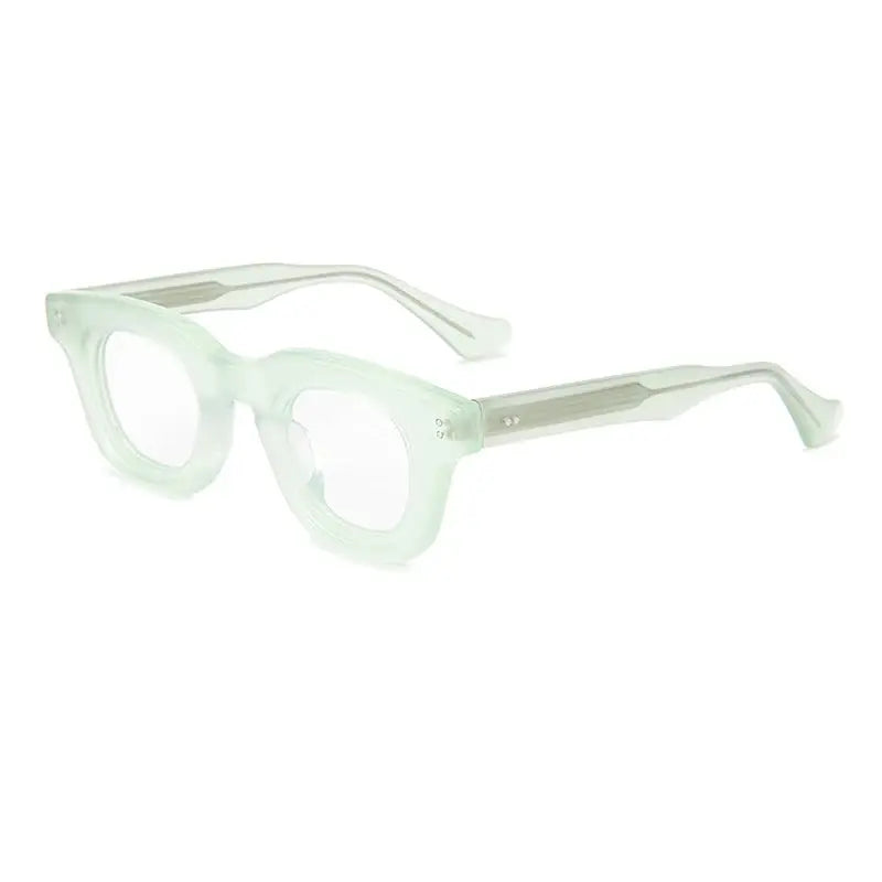 Gatenac Unisex Full Rim Square Thick Acetate Eyeglasses 247062 FuzWeb