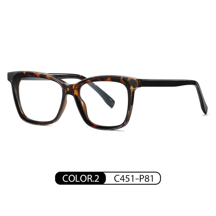 Hotony Women's Full Rim Cat Eye Square Tr 90 Alloy Eyeglasses 426906