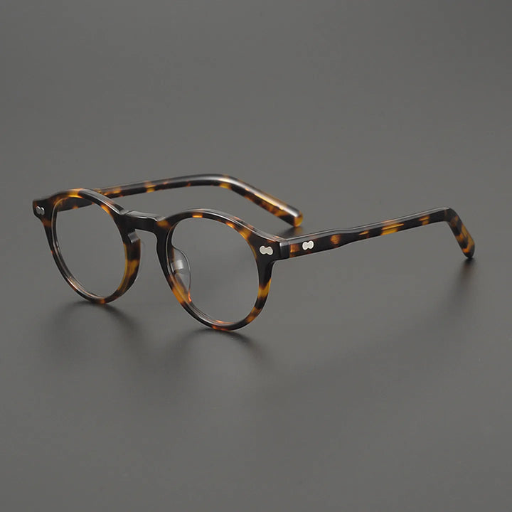 Black Mask Unisex Full Rim Round Acetate Eyeglasses BM-19401
