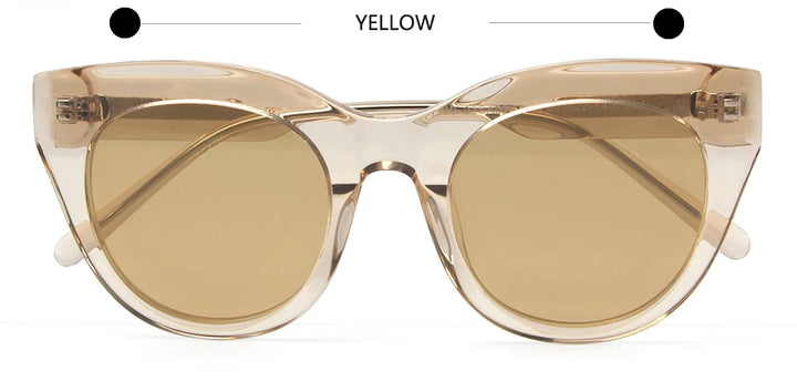 Esnbie Women's Full Rim Square Cat Eye Oval Acetate Sunglasses 230261