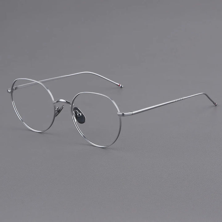 Bobbie Unisex Full Rim Flat Top Polygon Titanium Eyeglasses 612914