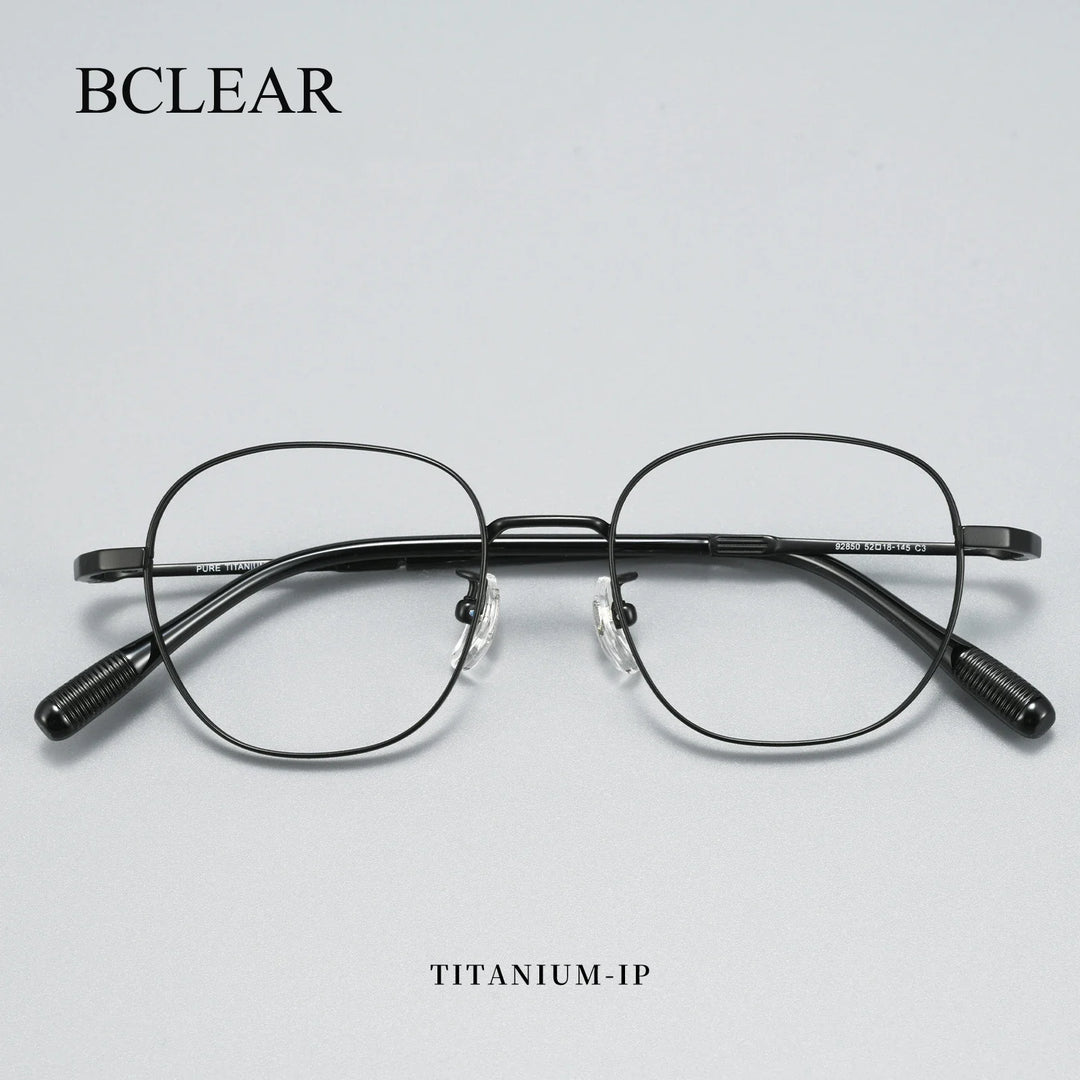 Bclear Unisex Full Rim Round Titanium Eyeglasses BSF-92850Y