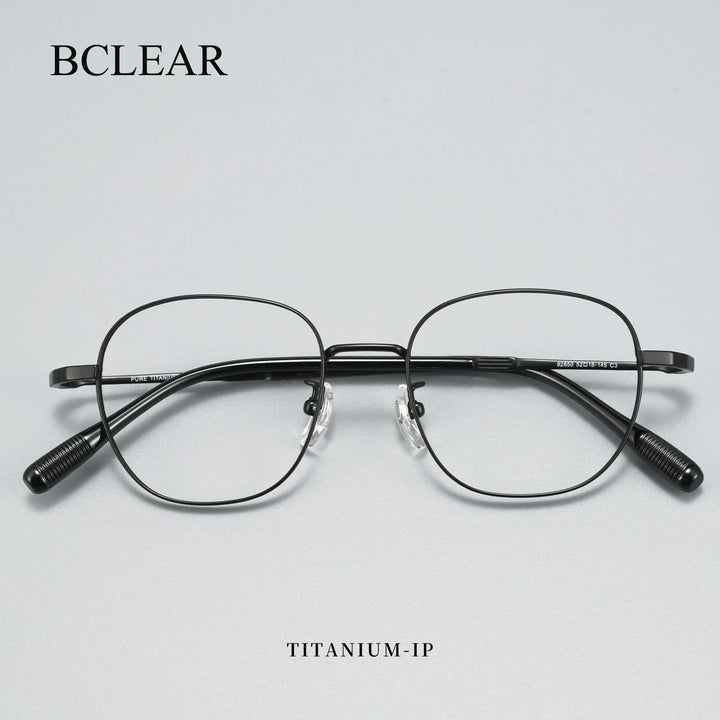 Bclear Unisex Full Rim Round Titanium Eyeglasses BSF-92850Y